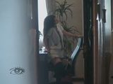 Young Asian Cousin Secretly Filmed While Fantasizing On Chair Hump, Watch Now at AsianJizzHub